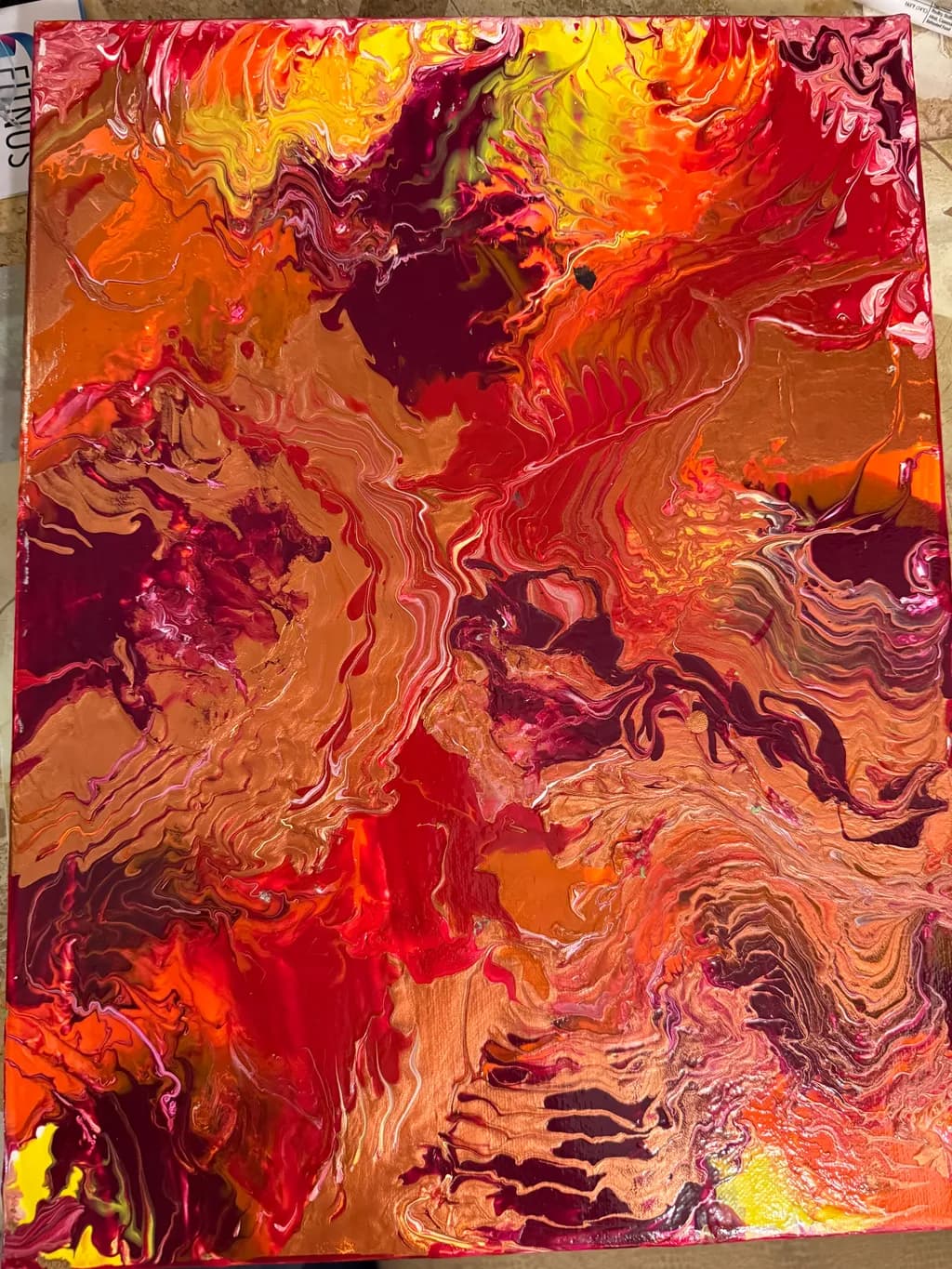 Vibrant Whirlwind: A Dance of Colorful Swirls and Textures in Abstract Art