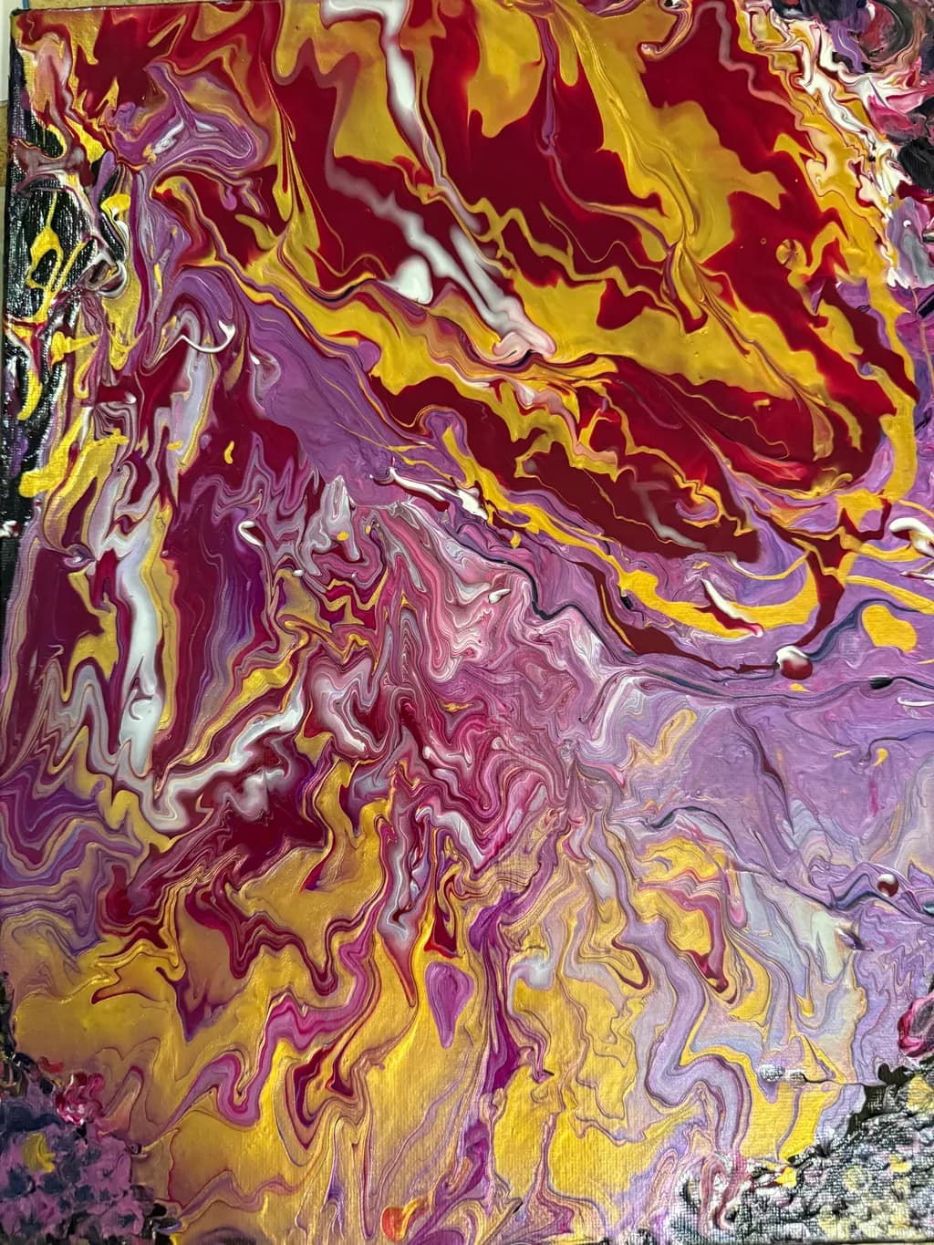 Vibrant Swirls of Color: An Abstract Journey Through Fluid Artistry