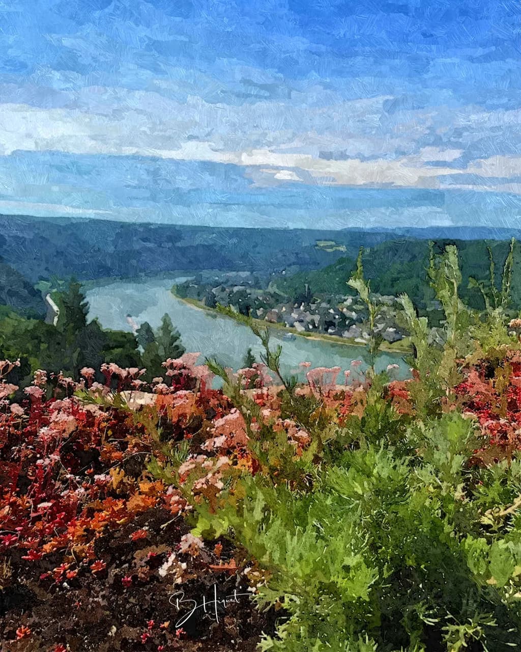 Serenity by the River: A Vibrant Landscape of Nature's Beauty