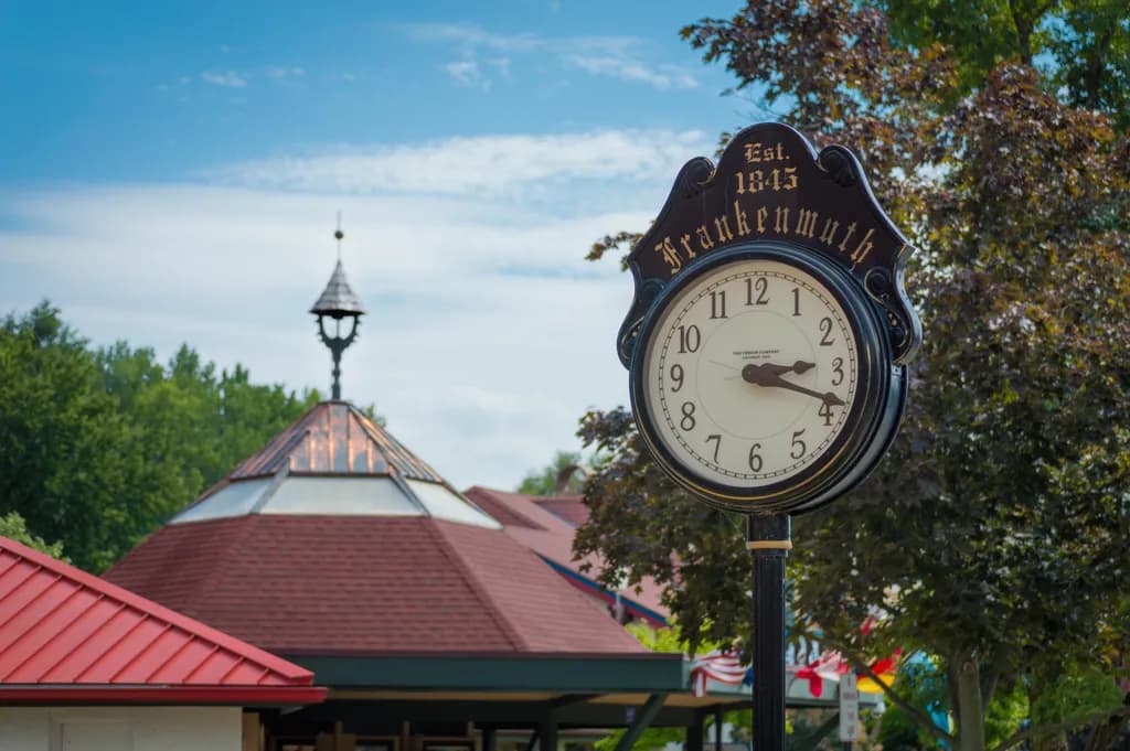 Timeless Charm: The Iconic Clock of Frankenmuth, Established 1845