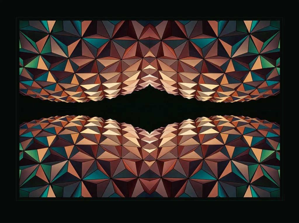 Geometric Harmony: A Dance of Light and Form in Triangular Symmetry