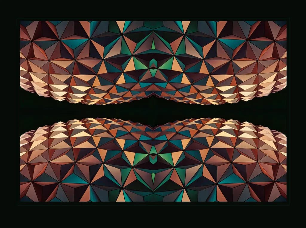 Geometric Harmony: A Dance of Color and Texture in Abstract Design