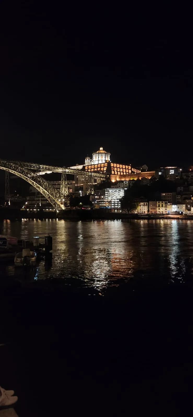Twilight Reflections: The Illuminated Charm of Porto's Nightscape