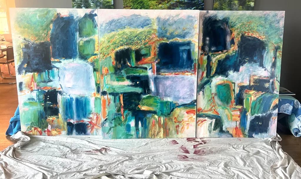 Whispers of Color: A Triptych Journey Through Nature's Palette