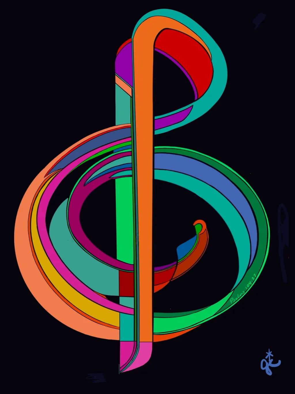 Vibrant Harmony: An Abstract Celebration of Music and Color