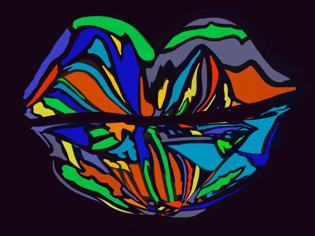 Vibrant Reflections: A Kaleidoscope of Colorful Lips