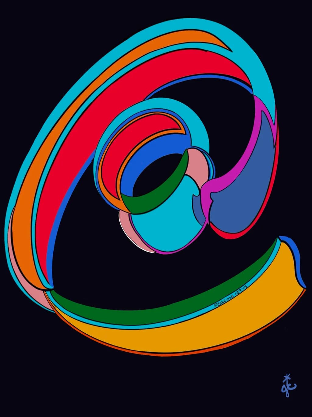 Vibrant Swirls: A Colorful Journey Through Abstract Geometry