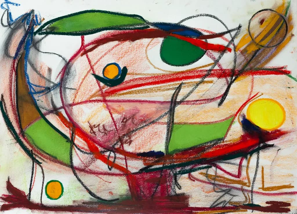 Vibrant Whispers: An Abstract Dance of Color and Form