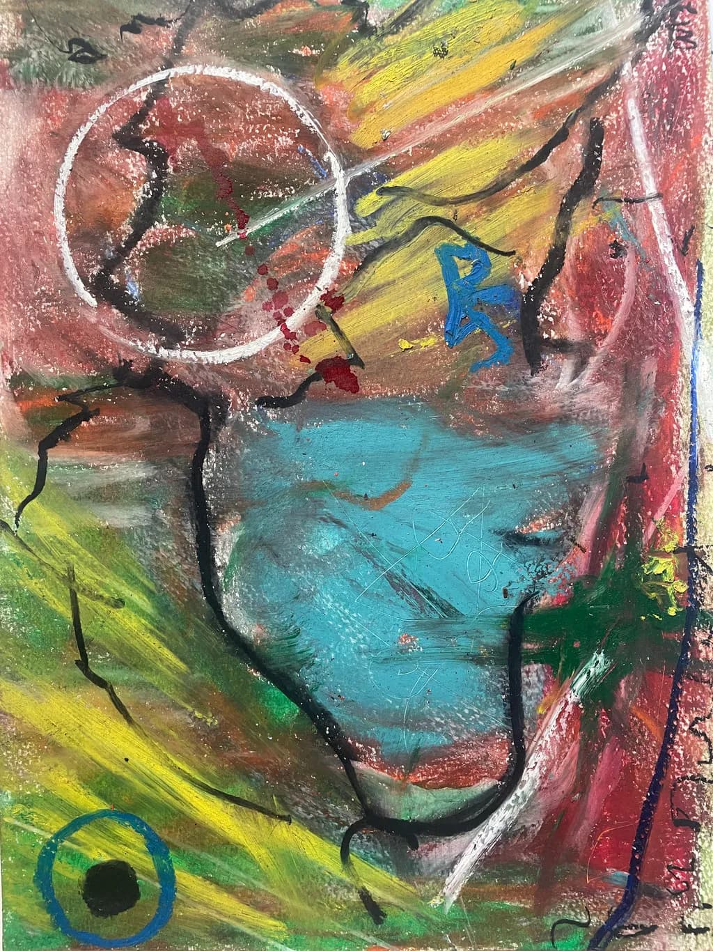 Vibrant Whirlwind: An Abstract Journey Through Color and Emotion