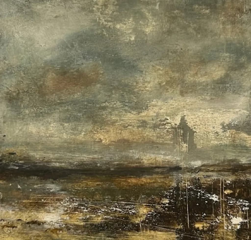 Whispers of Dusk: A Serene Landscape in Earthy Tones