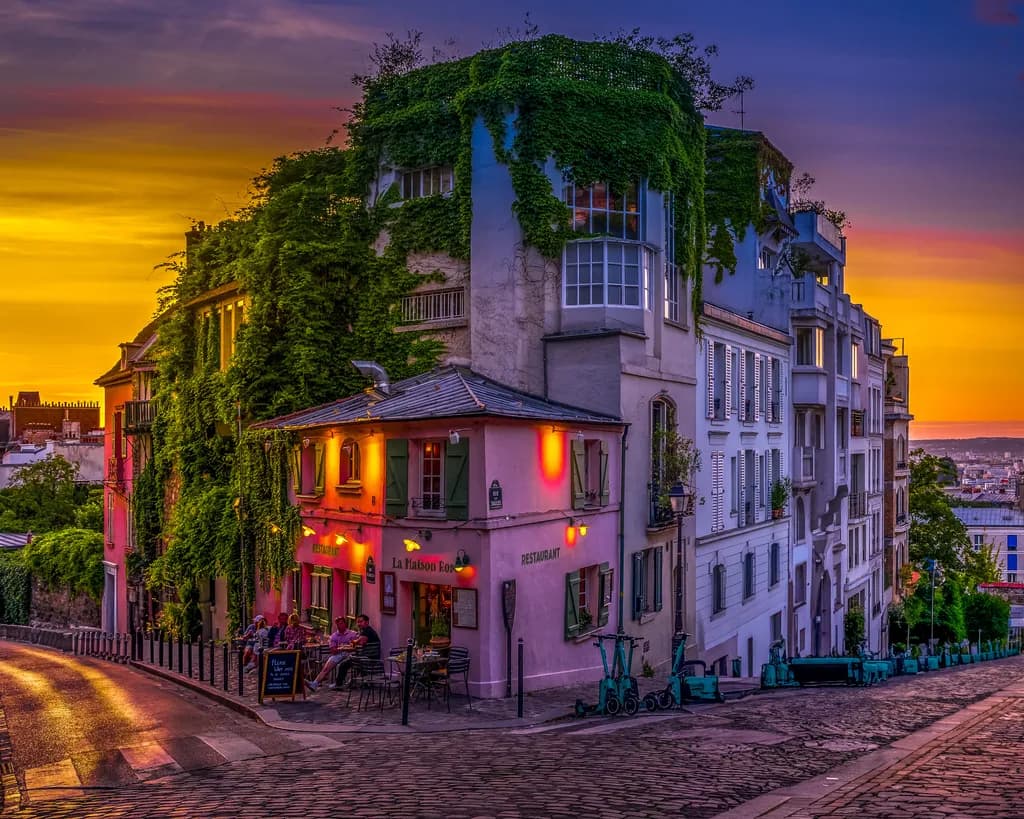 Sunset Streetscape