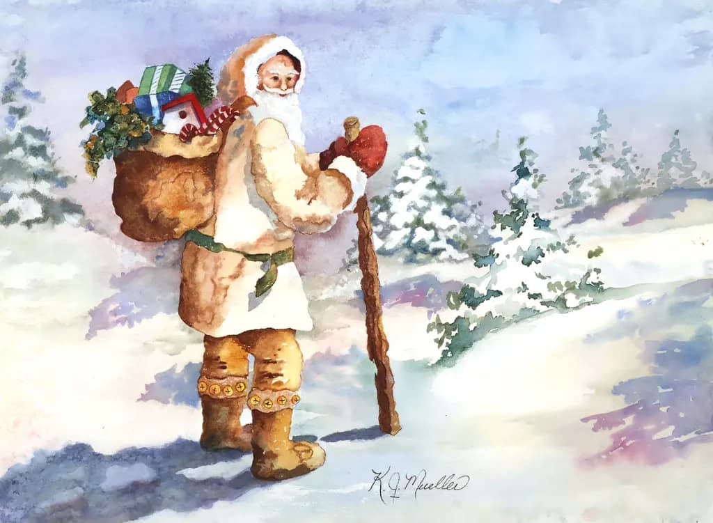 Whispers of Winter: Santa's Journey Through a Snowy Wonderland