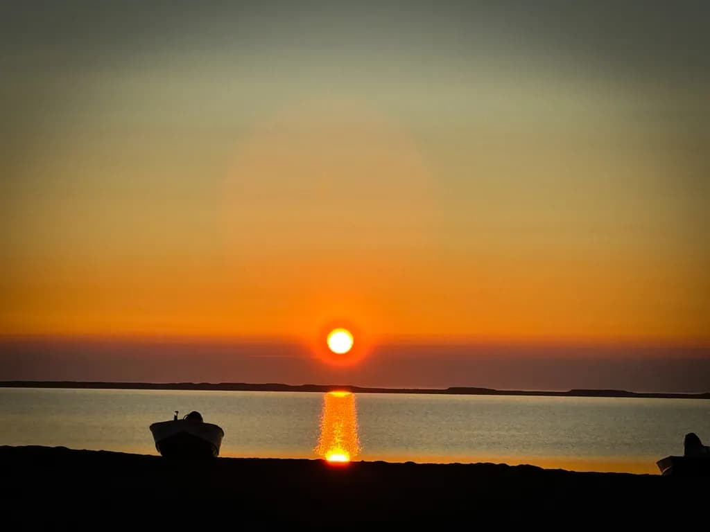 Sunset Serenade: A Tranquil Evening by the Water's Edge