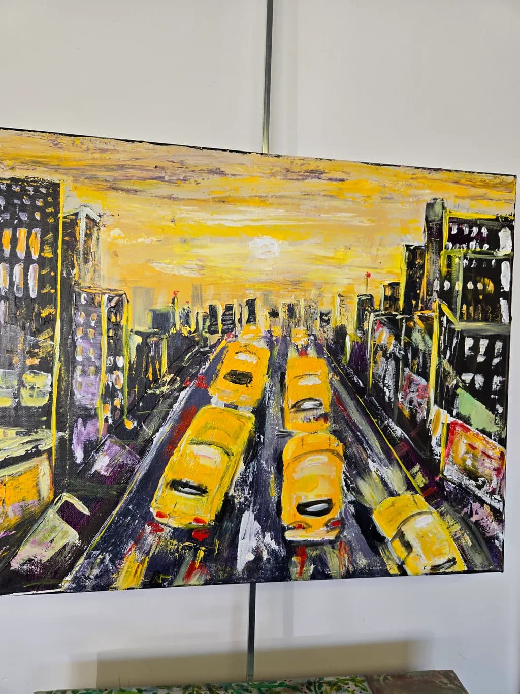 Urban Symphony: A Vibrant Journey Through Yellow Cabs and City Lights