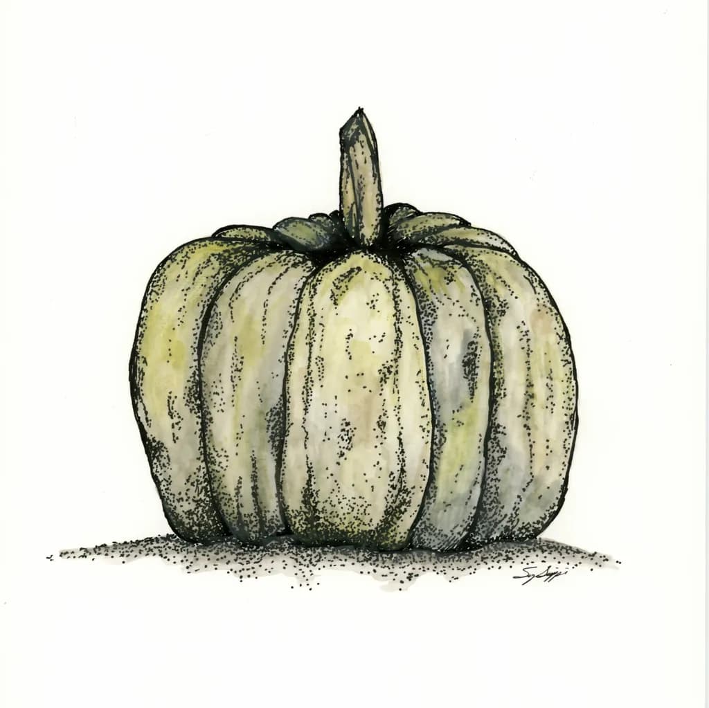 Whispers of Autumn: A Heartfelt Pumpkin Illustration Celebrating Seasonal Memories