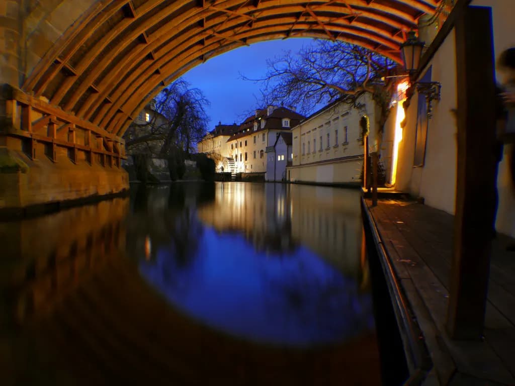 Tranquil Reflections at Night