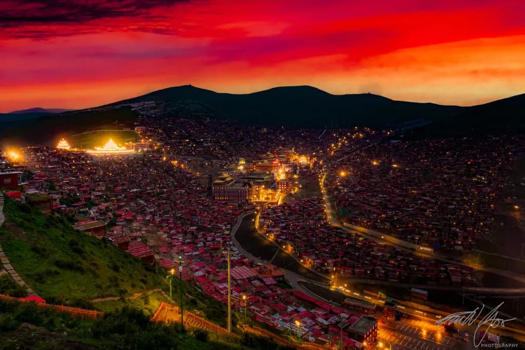 Tibetan Monks at Dusk