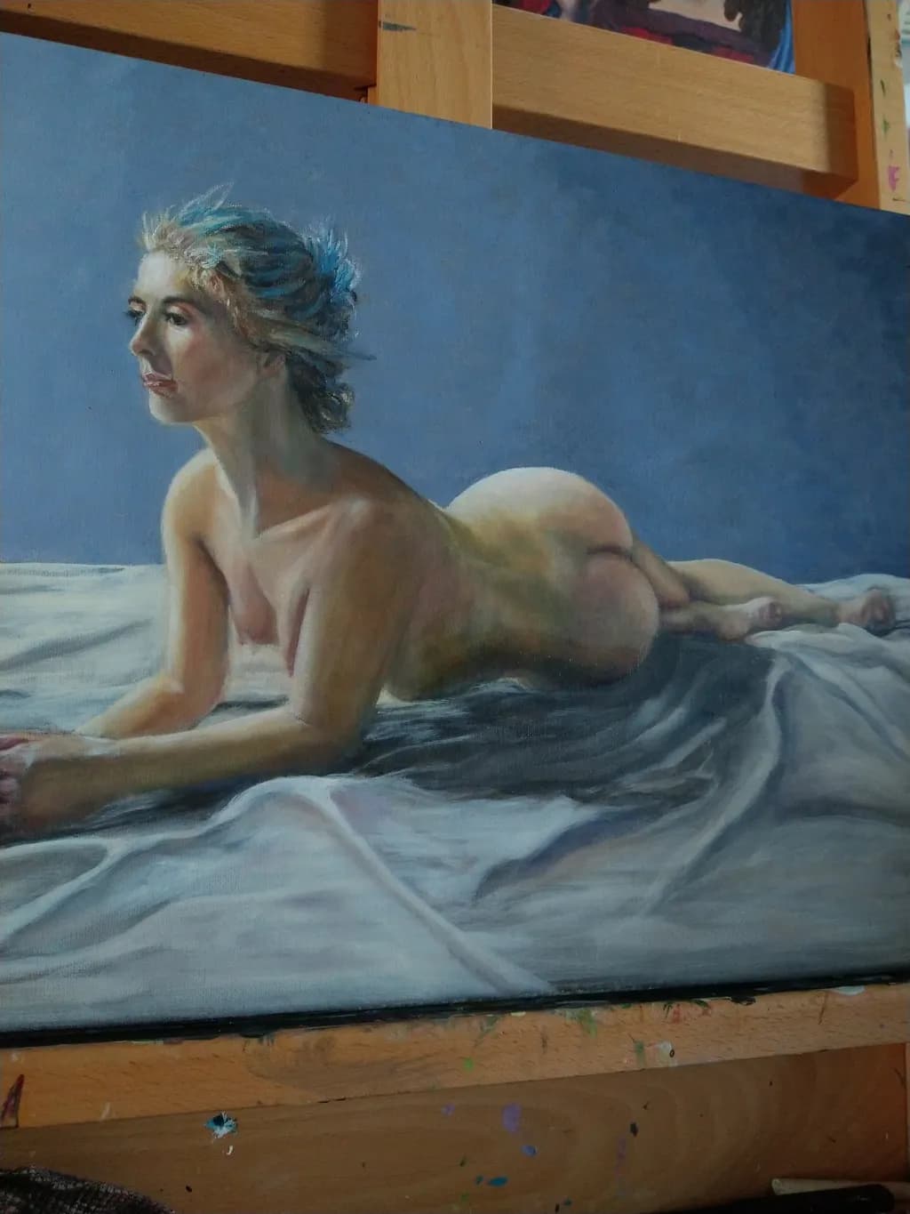 Whispers of Serenity: A Captivating Nude Study in Soft Light and Graceful Form