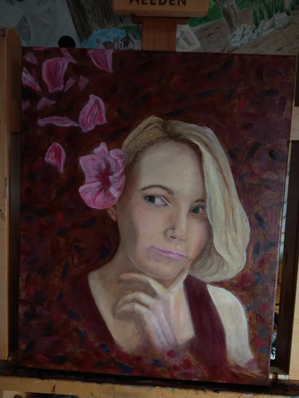 Whispers of Color: A Thoughtful Portrait Embracing Nature's Beauty