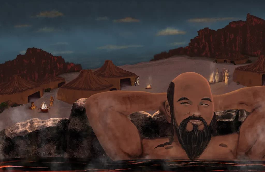 "Serenity in the Desert: A Moment of Reflection"