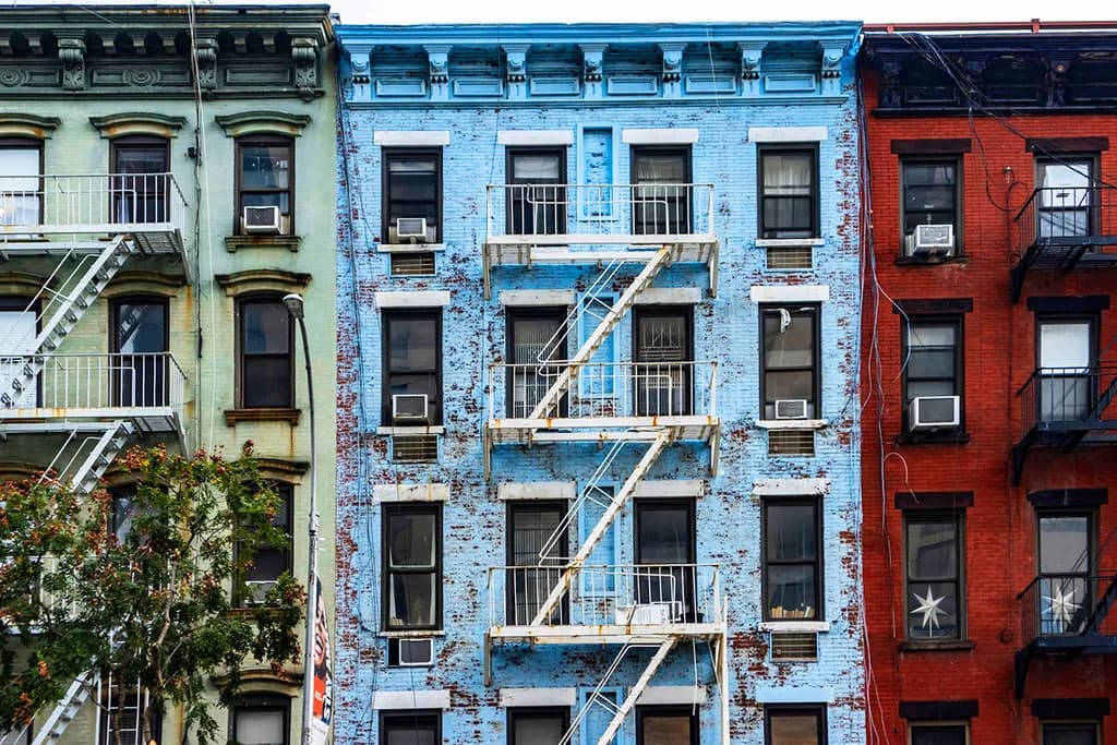 Urban Harmony: A Colorful Symphony of City Life in Architectural Facades