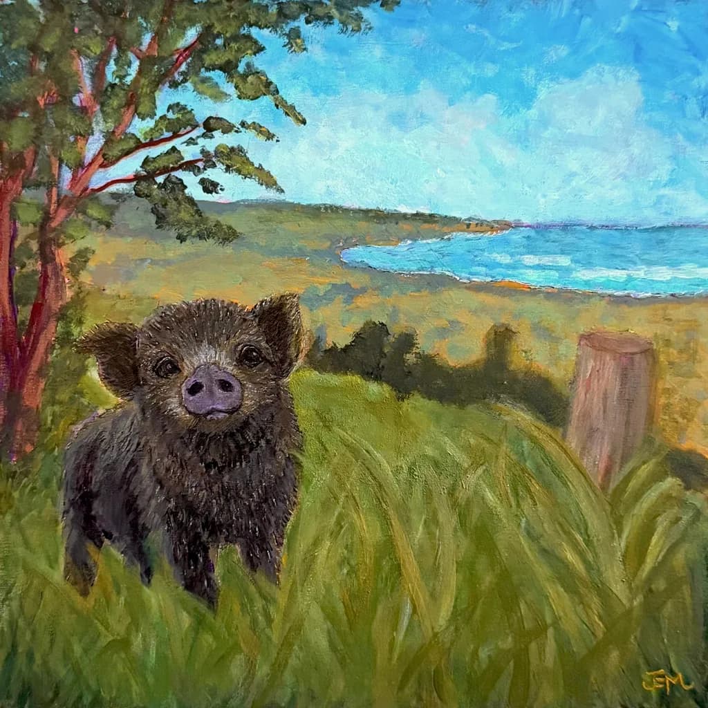 The Way Home – Original Pig Painting