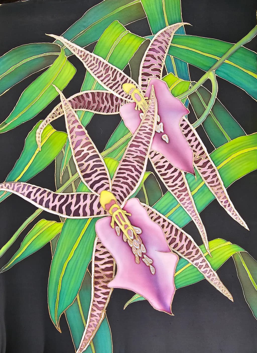 Striped Orchid Bloom