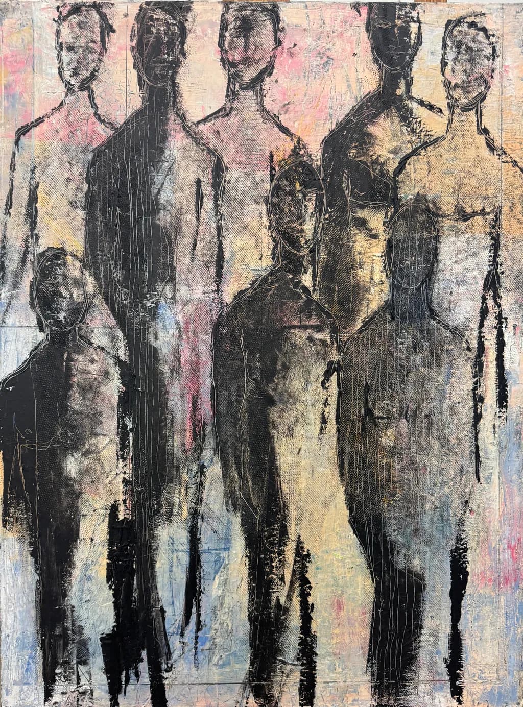 Figures in Monochrome: An Abstract Exploration of Contemporary Expression
