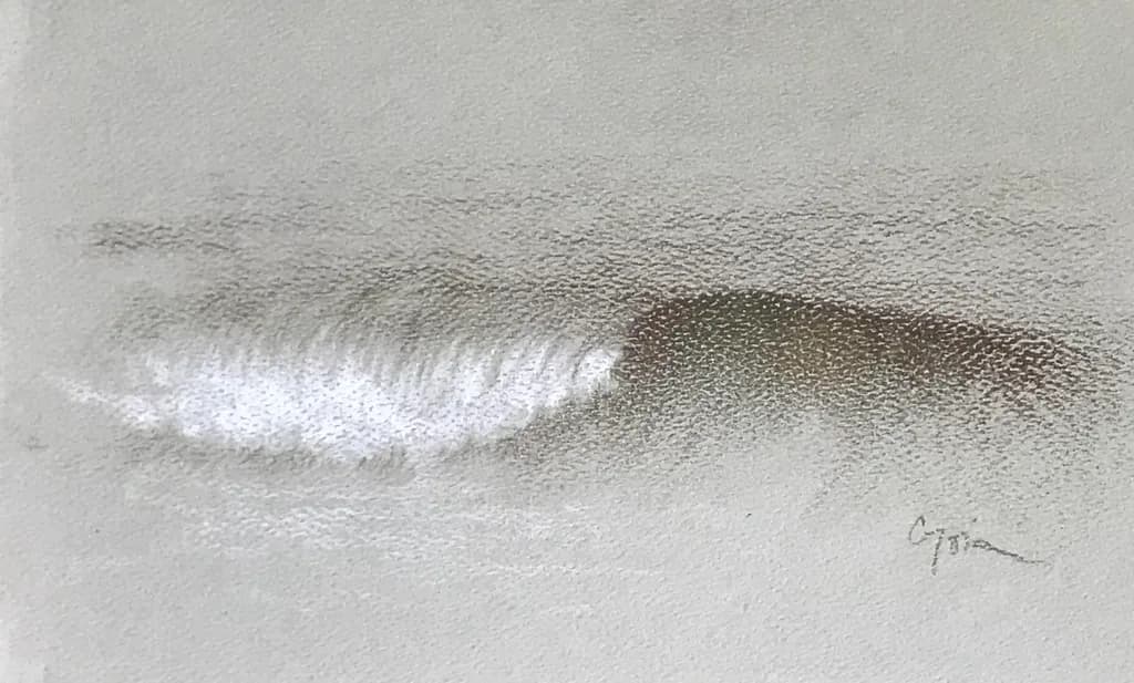 Whispers of the Ocean: A Serene Wave in Soft Hues