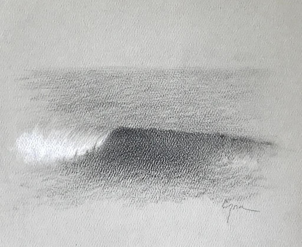 Whispers of the Ocean: A Serene Wave in Monochrome