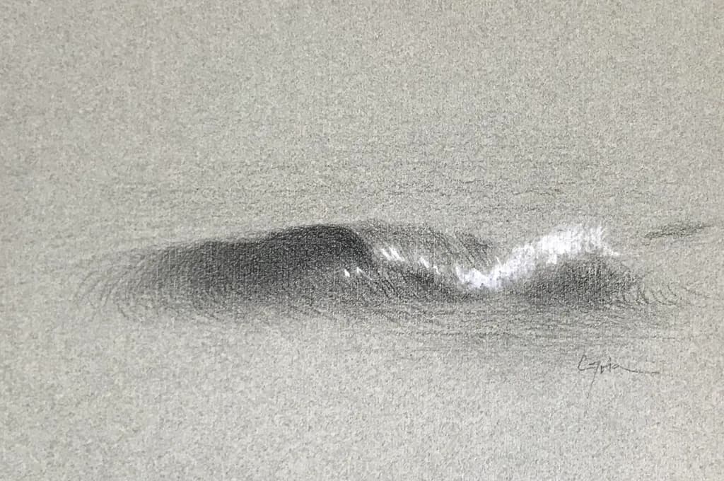 Whispers of the Ocean: A Subtle Wave in Monochrome Serenity