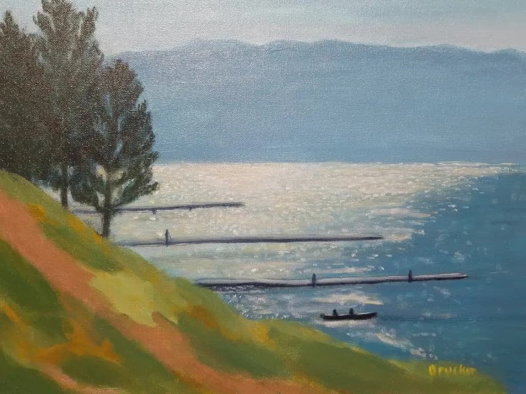 Serenity by the Water's Edge: A Tranquil Landscape of Reflections and Nature's Embrace