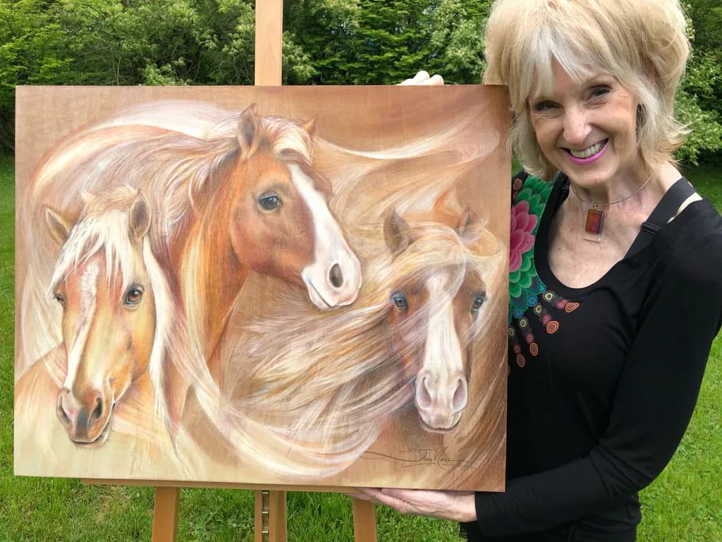 Whispers of the Wind: A Trio of Majestic Horses in Harmony