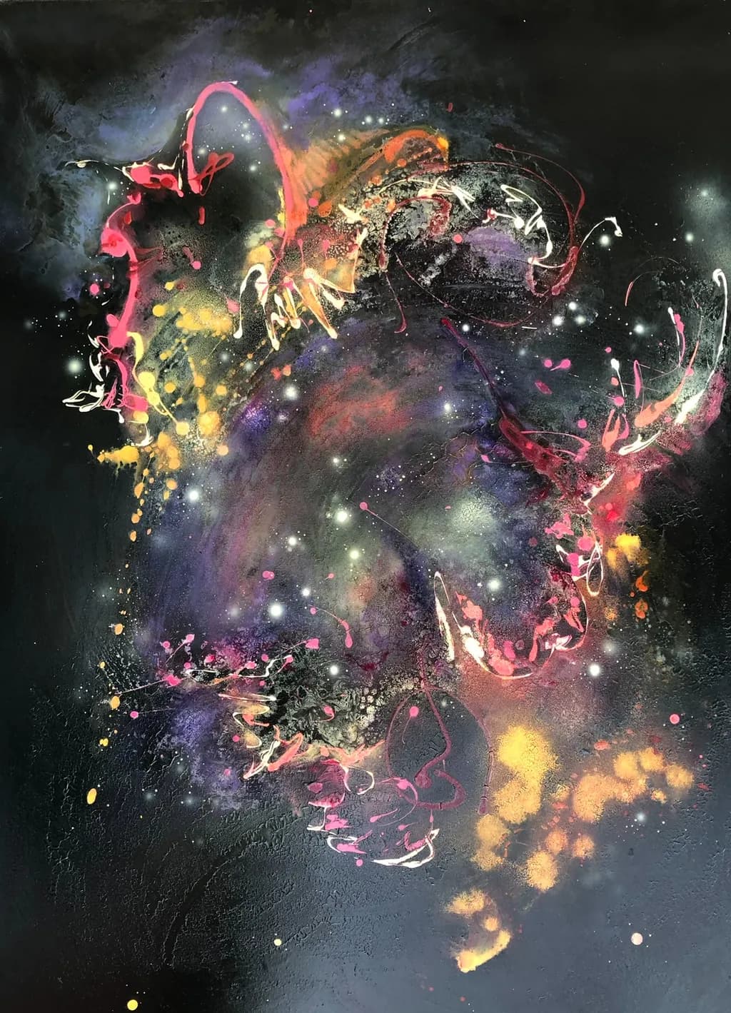 Celestial Whispers: A Cosmic Dance of Color and Light