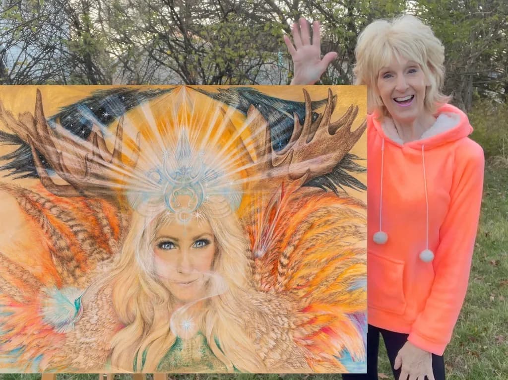 Celestial Guardian: A Vibrant Fusion of Nature and Spirit