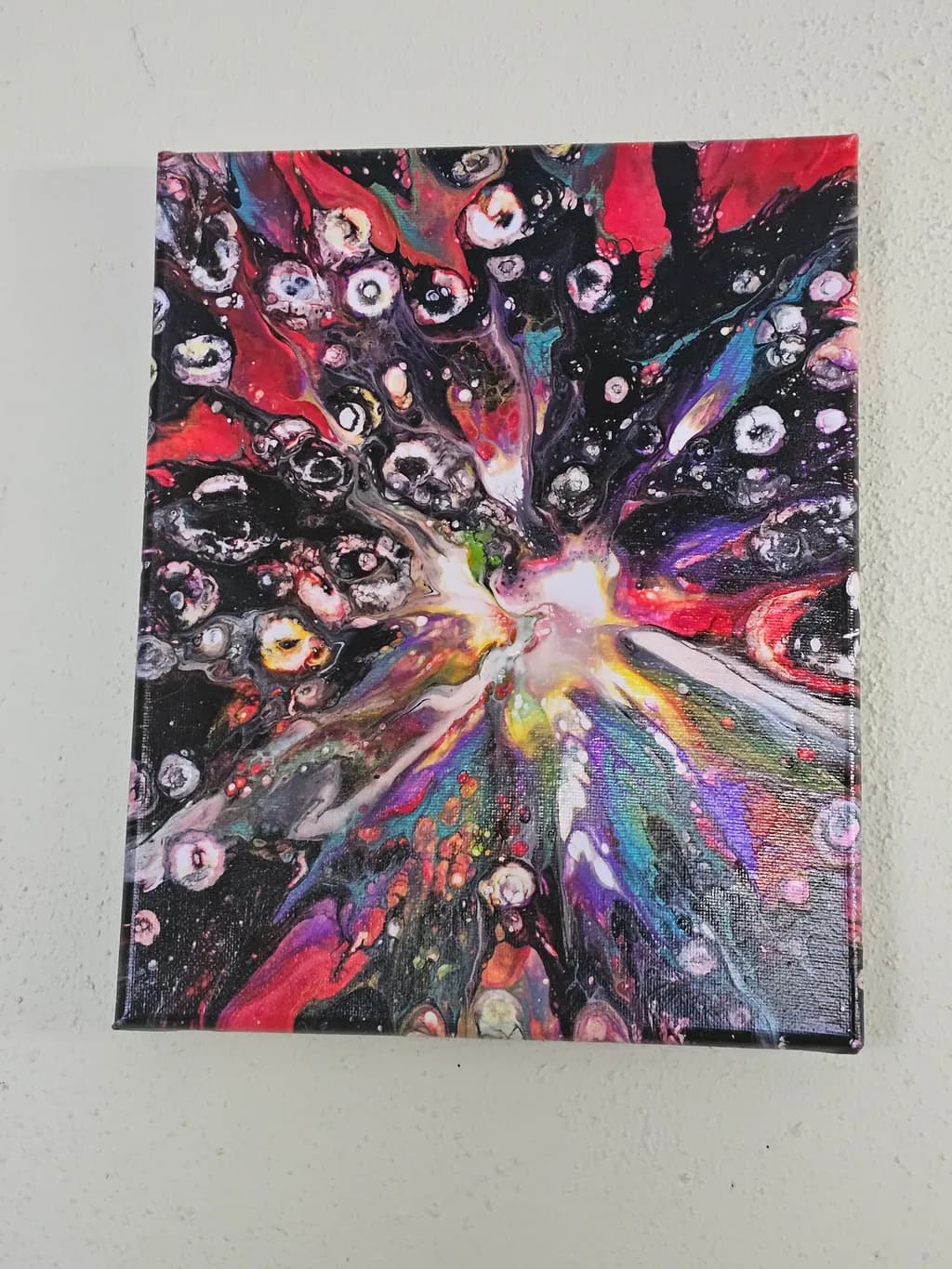 Vibrant Explosion: An Abstract Journey Through Color and Texture