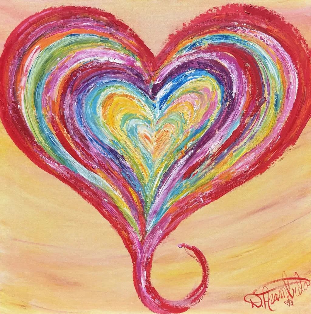Vibrant Heart: A Whirlwind of Colorful Emotions