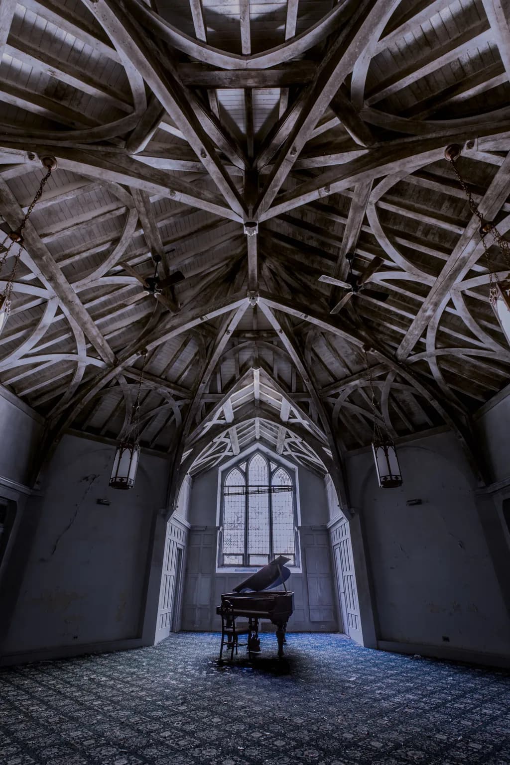 Whispers of Melancholy: The Abandoned Piano in a Forgotten Sanctuary