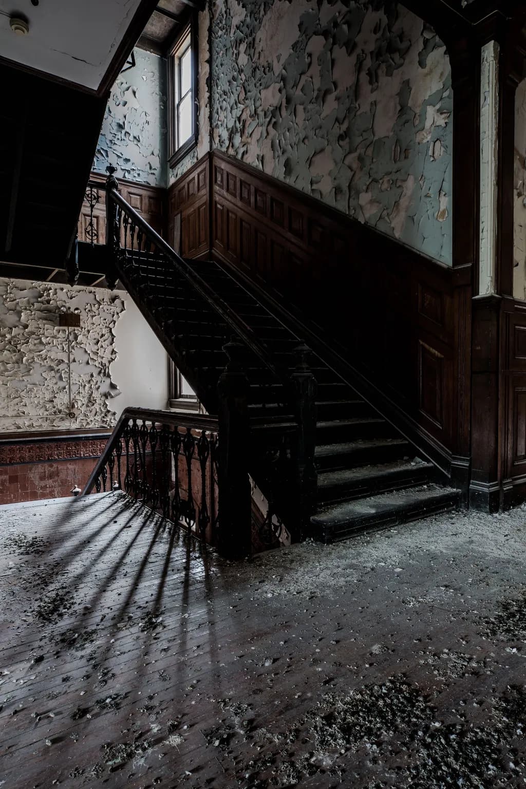 Whispers of Time: The Forgotten Staircase in Decay