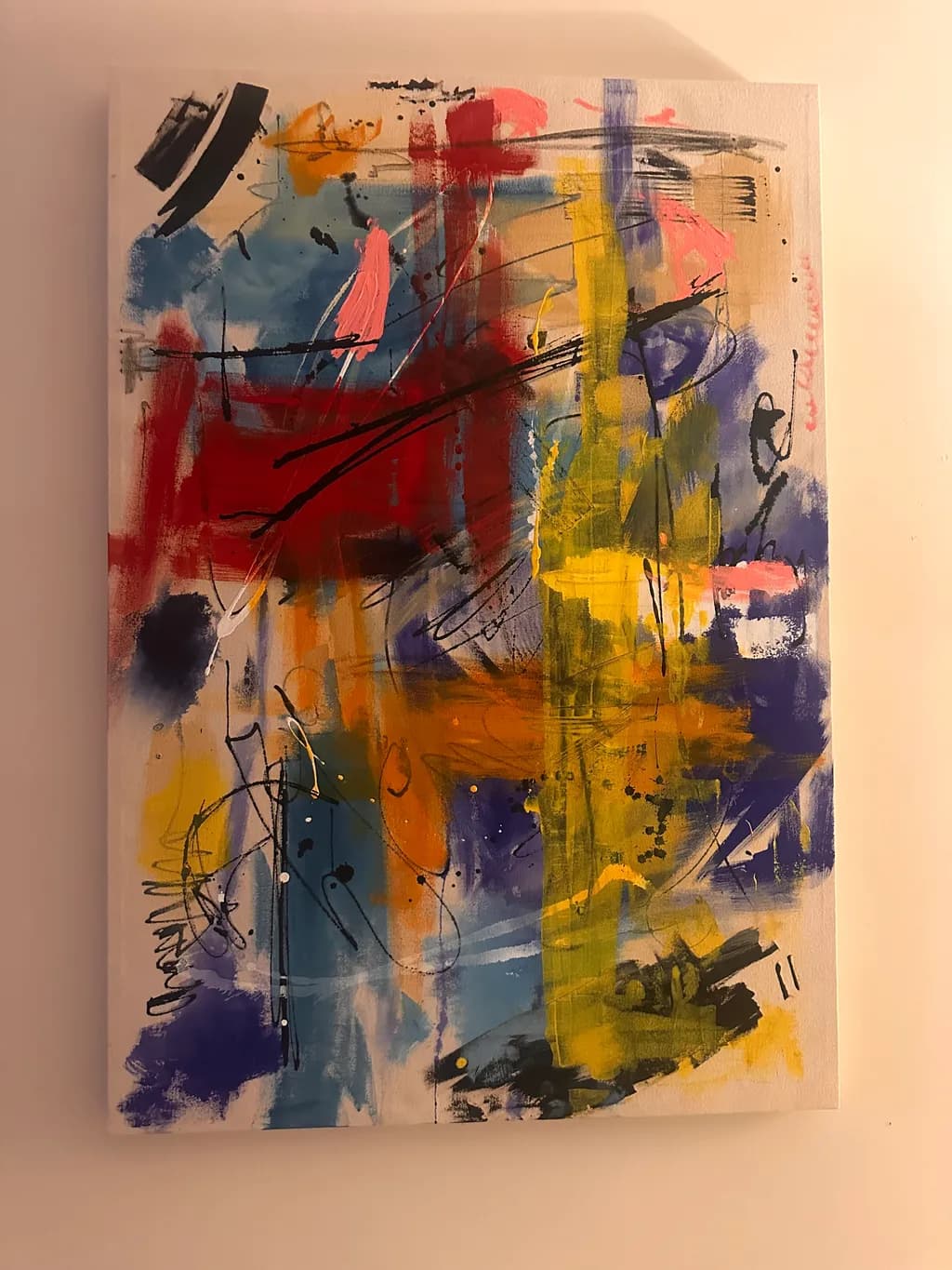Vibrant Chaos: An Expressive Journey Through Colorful Abstraction