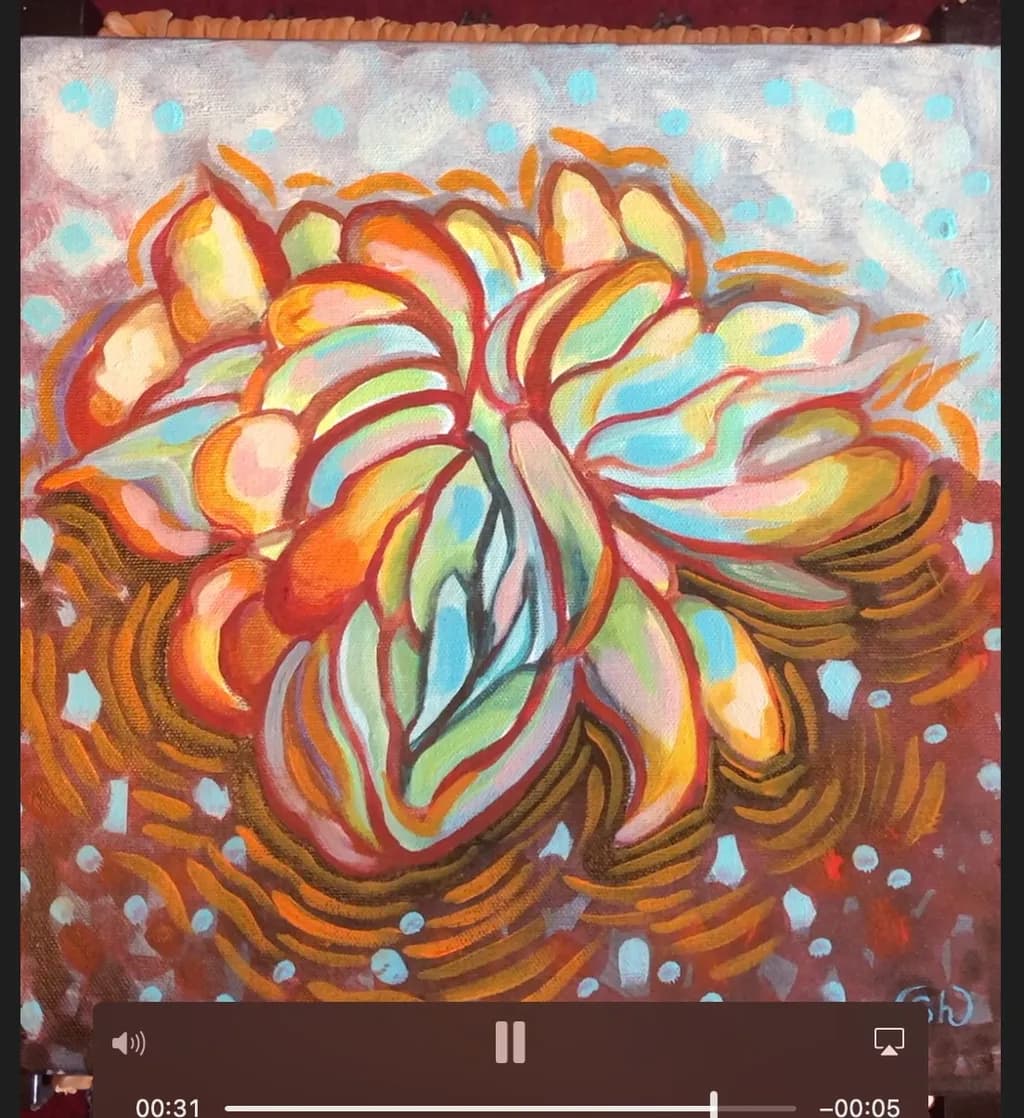 Vibrant Serenity: A Colorful Bloom in Abstract Harmony