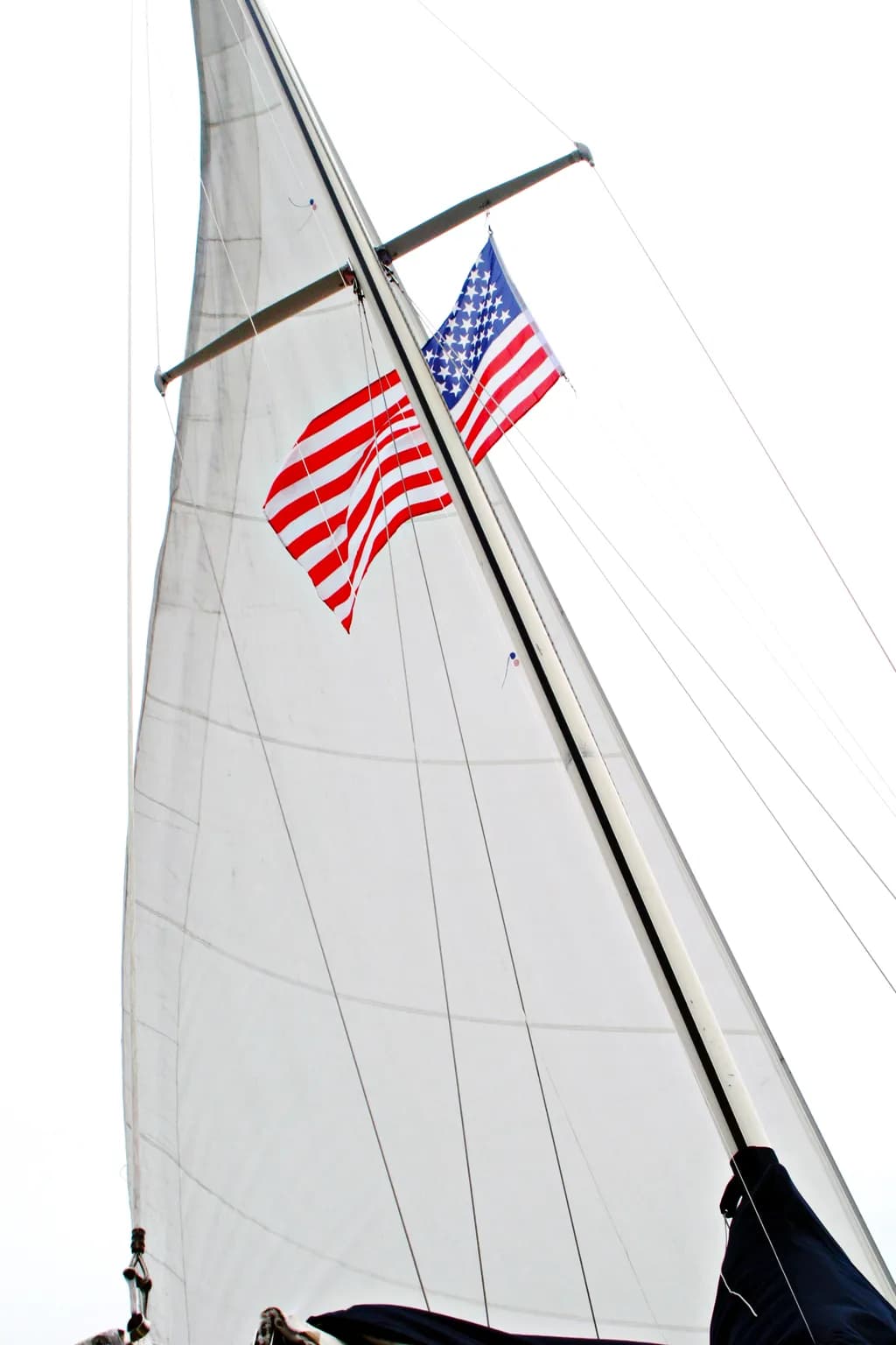 Sailing into Freedom: A Patriotic Display of Nautical Flags in the Wind