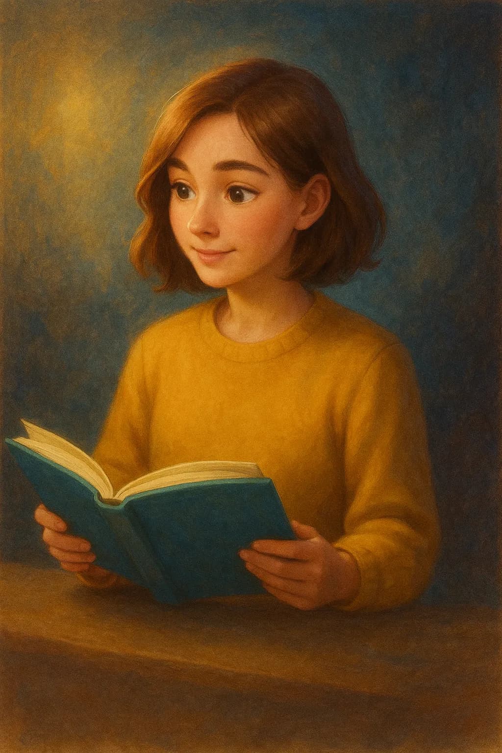 Whispers of Imagination: A Young Reader's Journey in Soft Hues