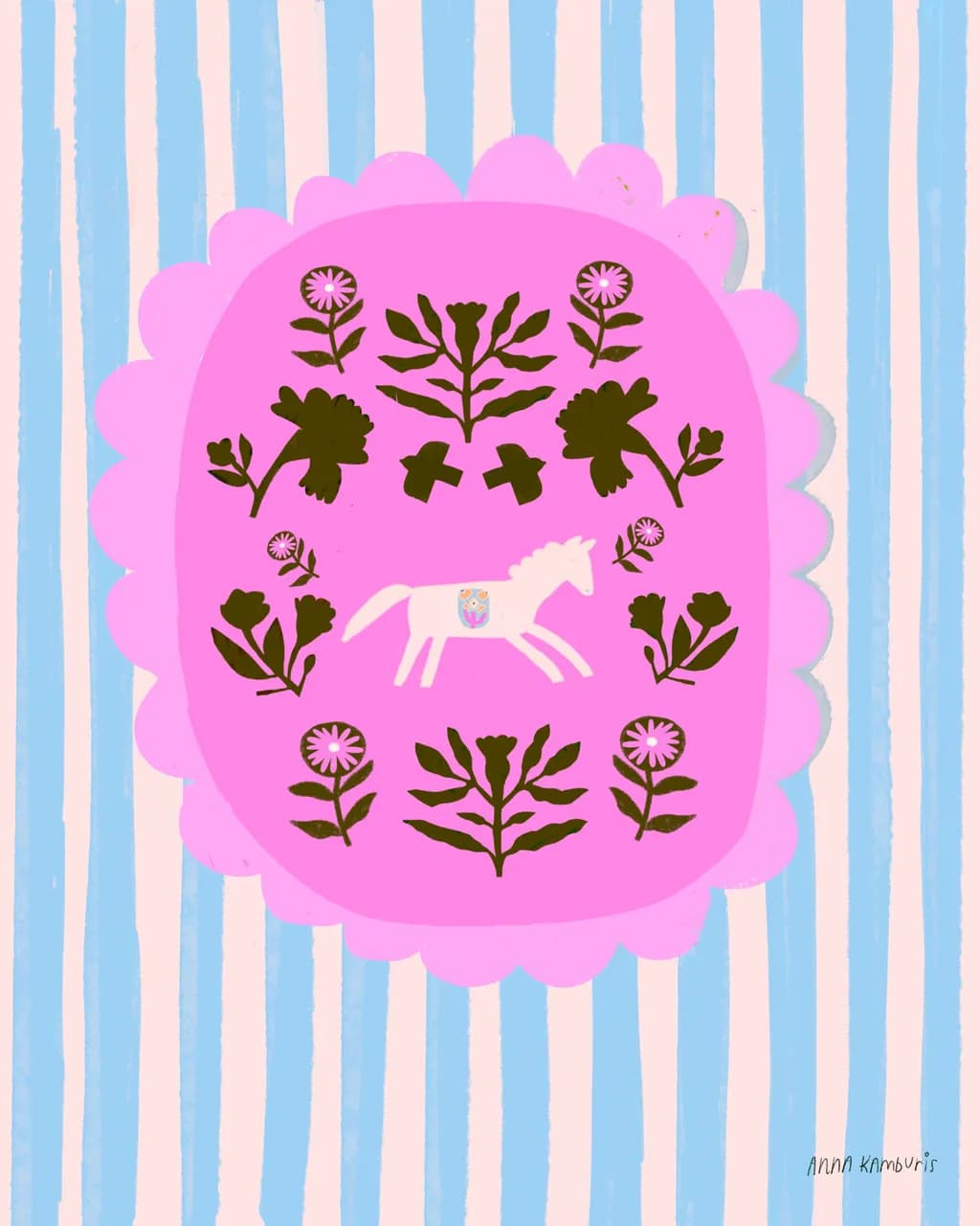 Floral Pony Emblem