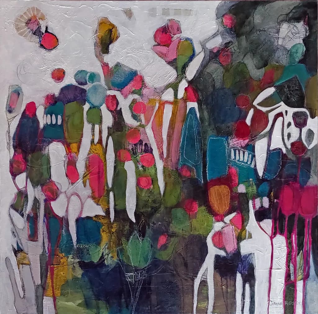 Whimsical Harmony: A Playful Dance of Color and Form in Abstract Expressionism