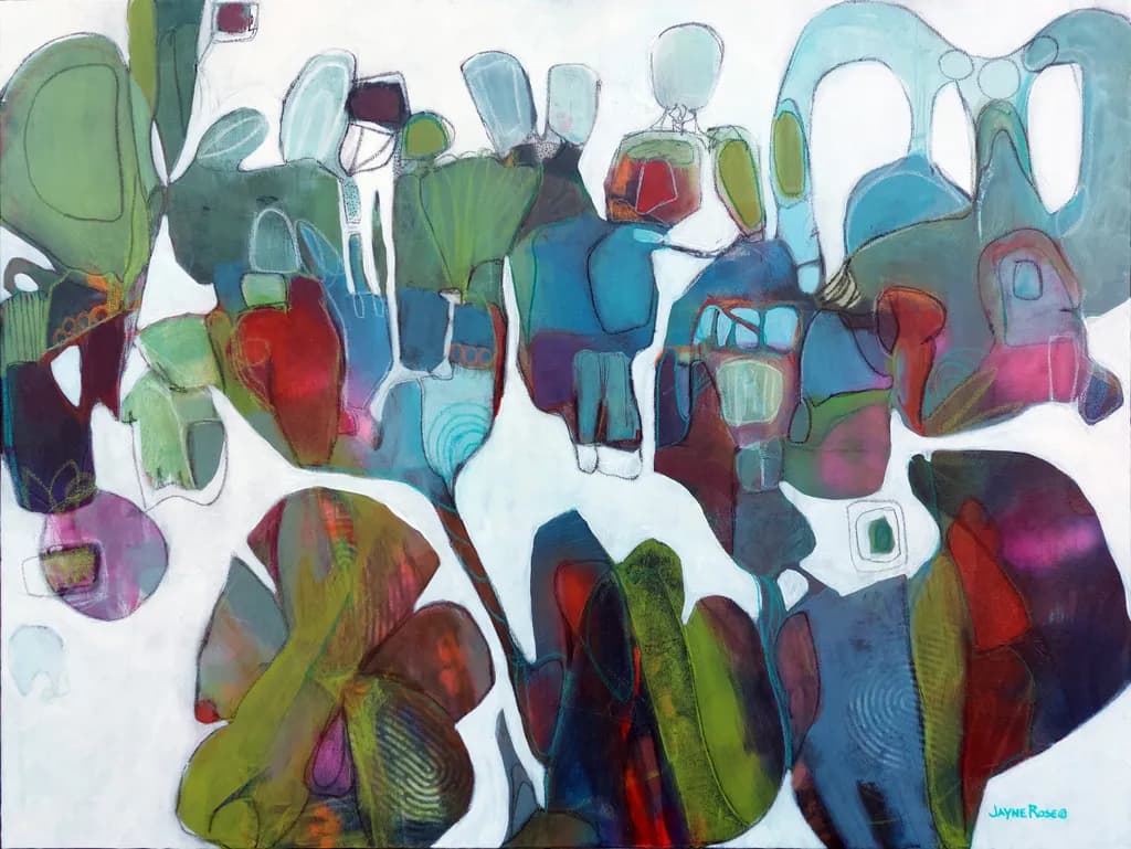 Vibrant Harmony: An Abstract Journey Through Colorful Geometric Forms
