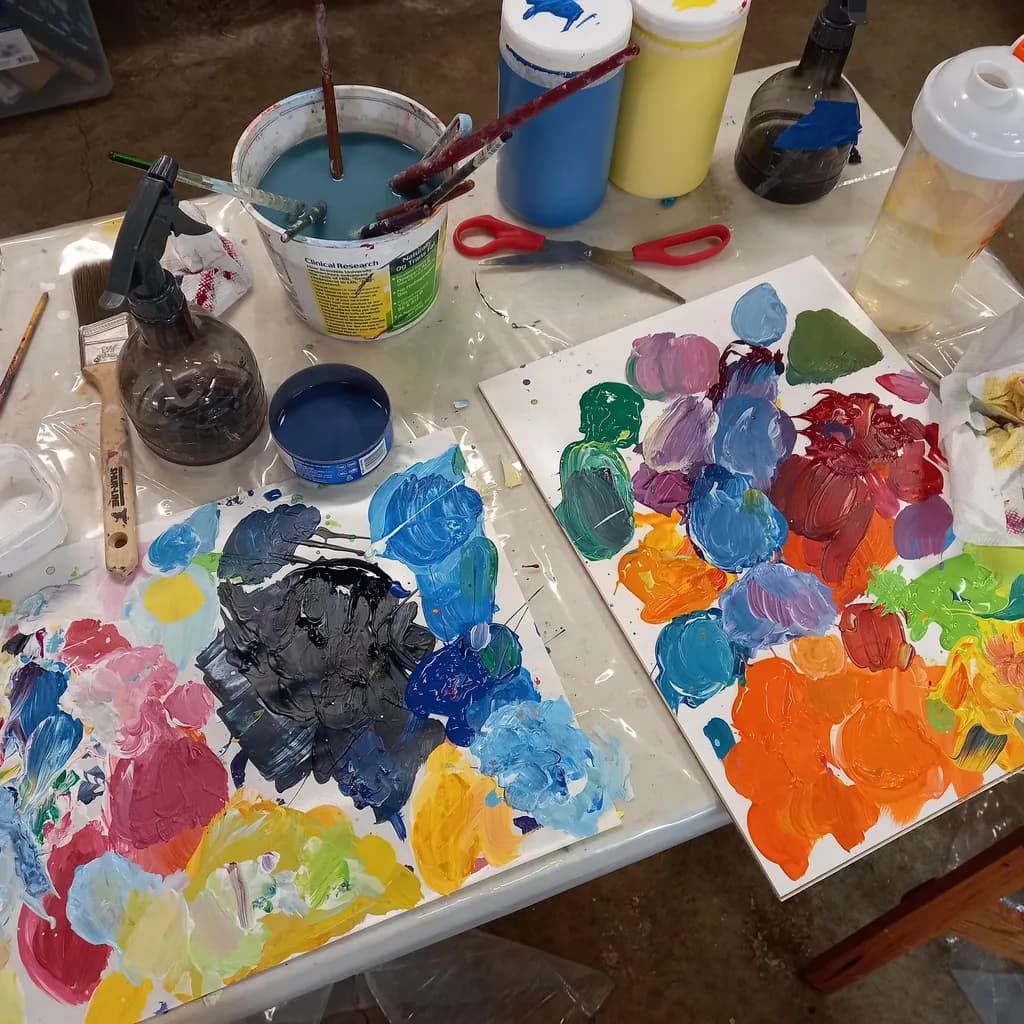 Vibrant Palette: A Journey Through Color and Creativity in the Artist's Studio