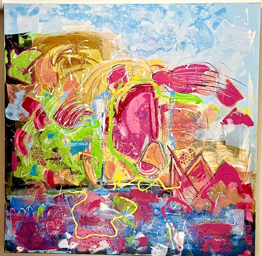 Vibrant Whispers of Nature: An Abstract Journey Through Color and Emotion