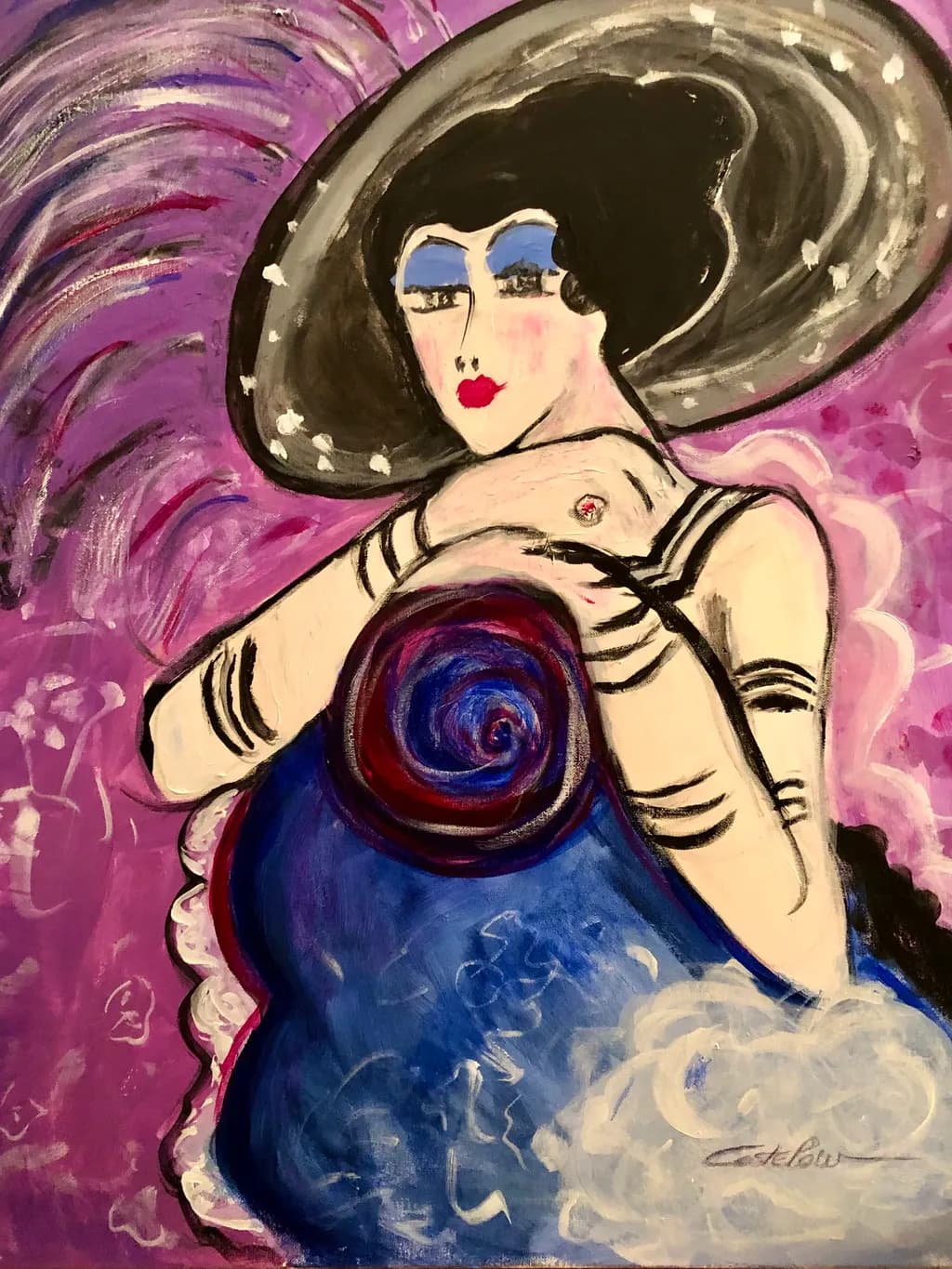 Whimsical Elegance: A Vibrant Portrait of Fashion and Fantasy