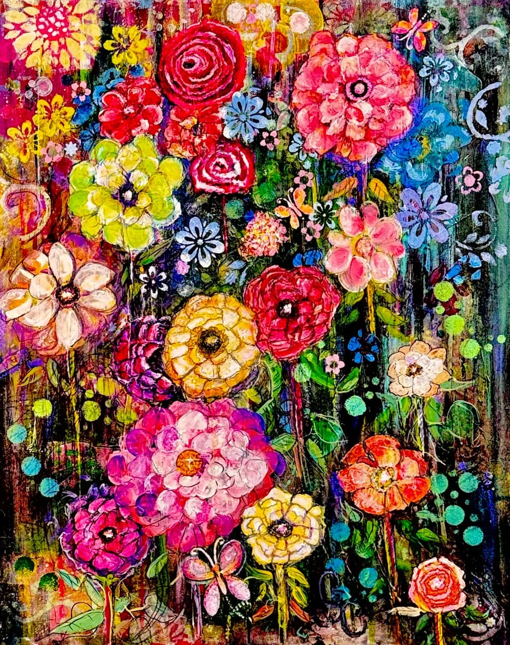 Vibrant Garden Symphony: A Colorful Floral Celebration in Bloom